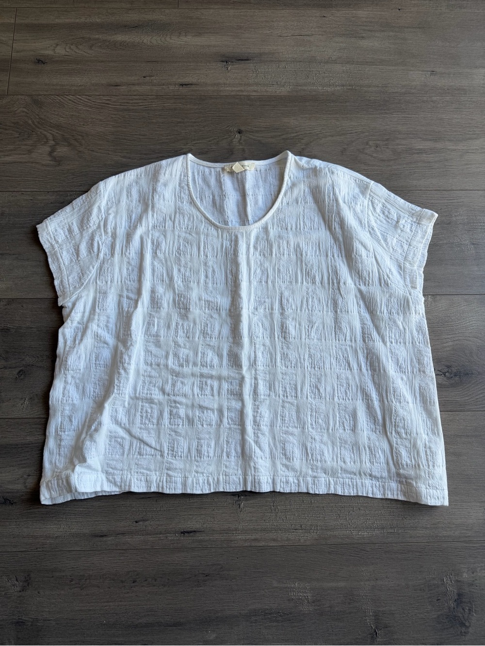 Grade & Gather white boxy gauze top - size medium